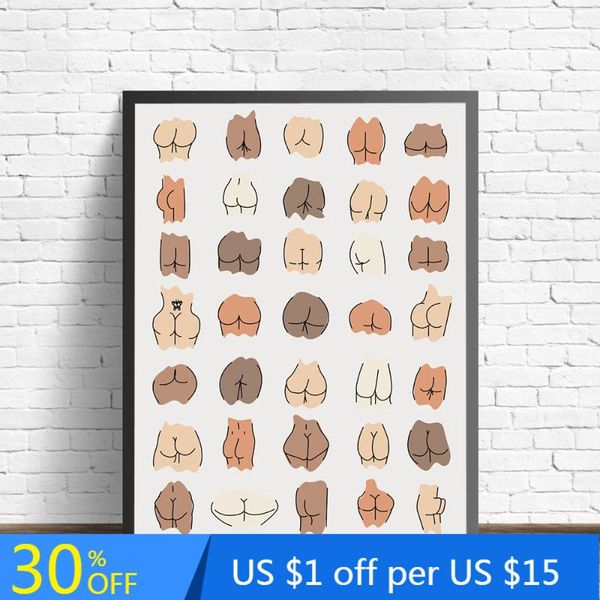 

paintings funny bathroom colorful all skin races body wall art canvas painting for living room nordic posters and prints pictures