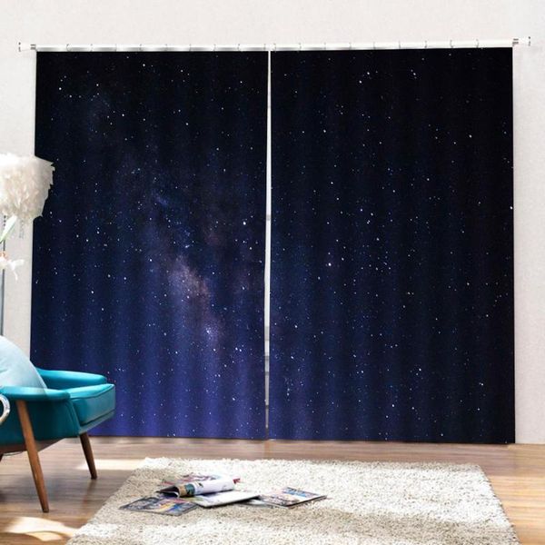 

curtain & drapes po blackout window luxury 3d curtains for living room blue star cortinas