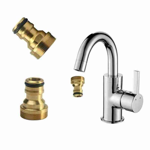 

kitchen faucets brass universal threaded tap connector adaptor for faucet mixer hose pipe fitting