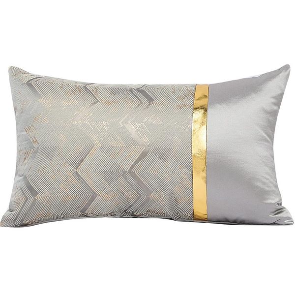 

modern luxury gold color sofa waist cushion cover sample room l decoration waist pillow cover 30x50cm