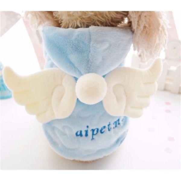 

cwkz angel wings transformed into pet dog cloth autumn and winter teddy cat english short ratio