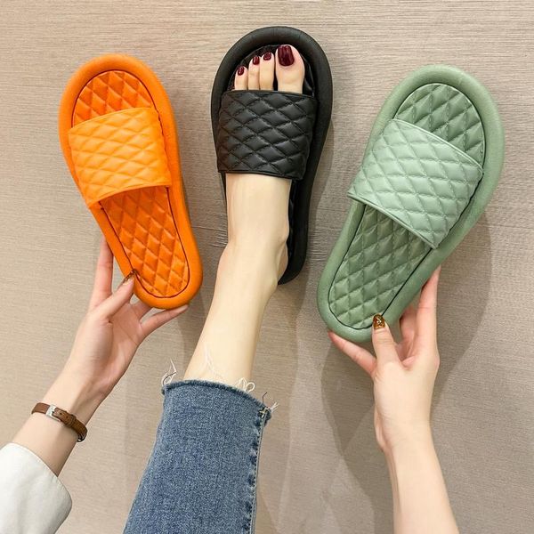 

slippers rubber shoes luxury slides low candy colors designer massage flat pu fabric fashion pvc rome colo, Black