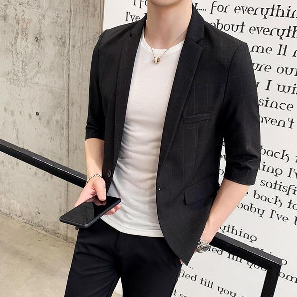 

men's suits & blazers mens fashion brand blazer british's style casual slim fit suit jacket male men coat terno masculino asian si, White;black