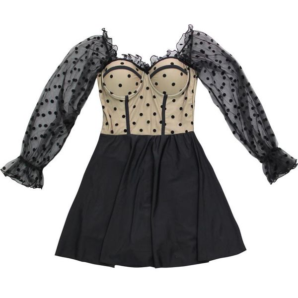 

women black long sleeve swimwear push up bathing suit swimsuit swim beach dress beachwear patchwork female swimming suits