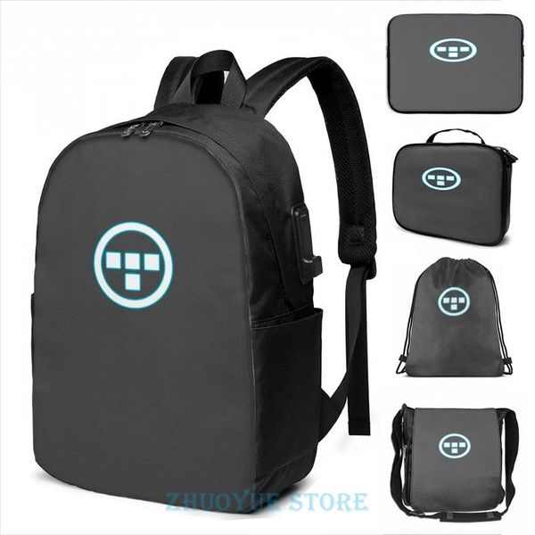

backpack funny graphic print tron uprising usb charge men school bags women bag travel laptop