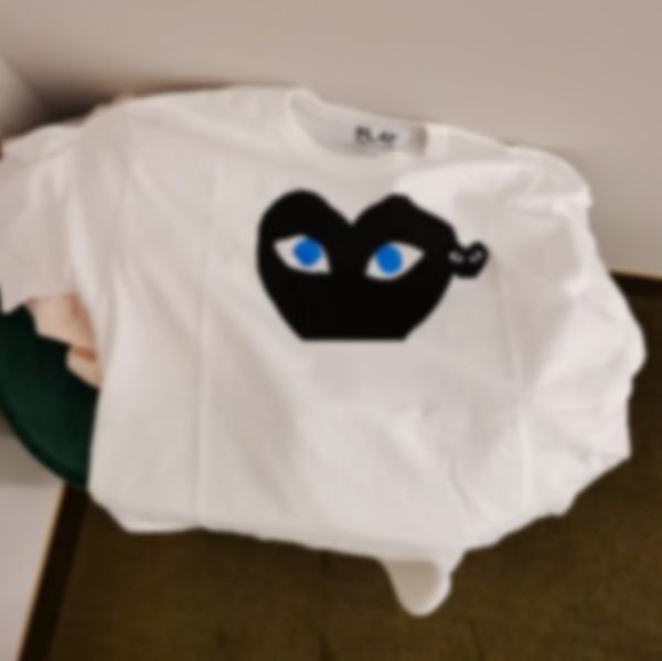 

couple shirt cdg play commes t shirts heart sport tees des garcons pablo hip hop short sleeve fashion casual men women t-shirts s-3xl, White;black