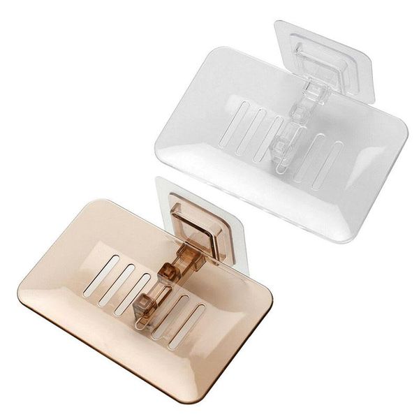 

soap dishes drain holder bathroom organizer wall mounted storage rack soap box kitchen hanging shelf