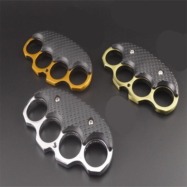 Arts Martial Combat Clip Hand Clasp Fist Clasp Tiger Finger Handschuh Eisen vier Finger Tiger Legal Selbstverteidigungswaffe Handstütze Ring 662 Z2