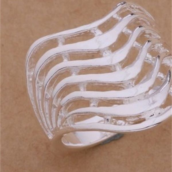 

wonderful 925 silver carved bars women's ring size 5--69 ( sp3658) rer, Golden;silver