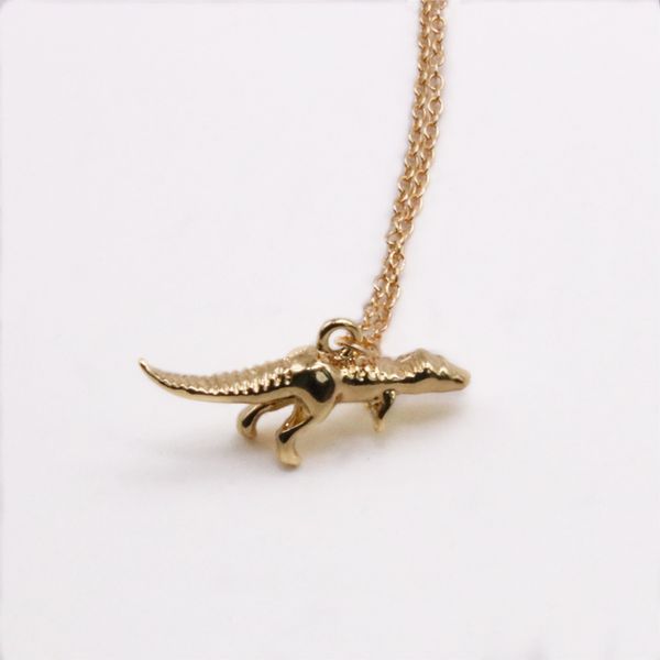 

classic dinosaur elements necklace trendy ancient animal model of the late cretaceous maplosaurus pendant, Silver