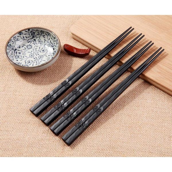 

chopsticks reusable japanese alloy non-slip sushi sticks chop chinese gift for home tableware