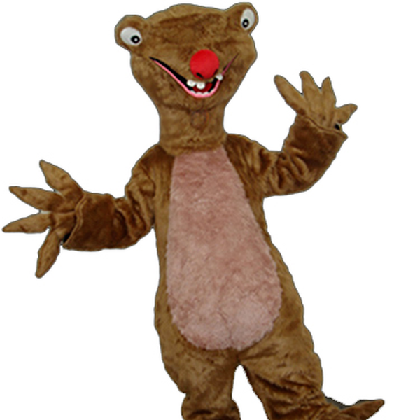 

mascot costumes fashion selling short hair lazy doll costume birthday party cartoon mascot costume clothes, Red;yellow