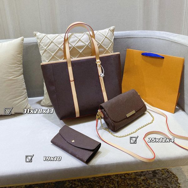 

2022 fashion combination lou vdeng women's bag luxury designer original leather messenger double shoulder zipper portable beauty (three