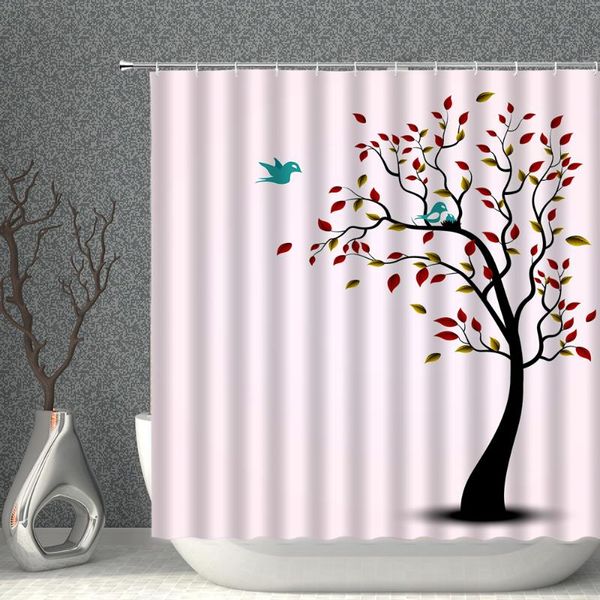 

modern minimalist pastoral style shower curtain waterproof home decoration polyester hook bathtub decor wall background curtain