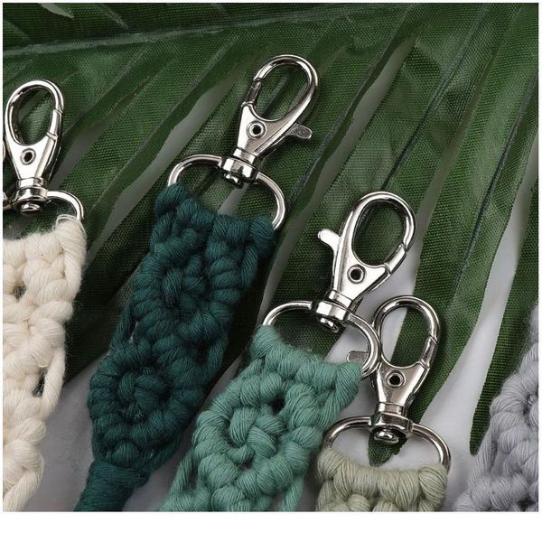 

tassel keychains for women boho key holder keyring macrame bag charm car hanging jewelry gift for jllfaa