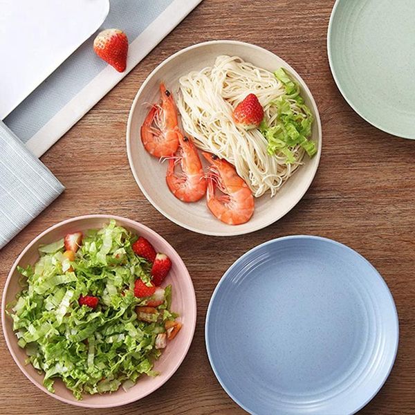 

dishes & plates wheat straw dinner bowl children tableware dinnerware microwave safe environmental creative solid snack fruit