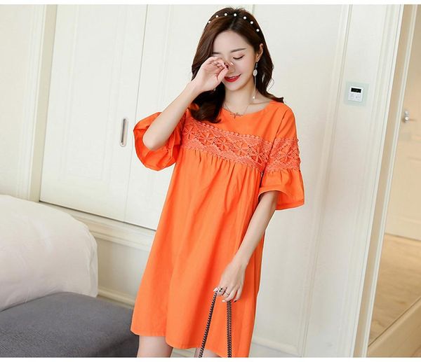 

maternity dresses pregnant women dress in summer cotton and dress., White