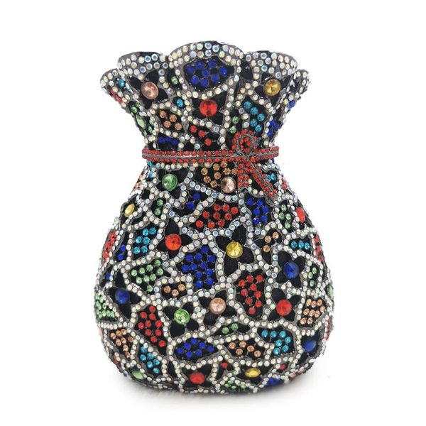 

evening bags green/yellow/red women's diamond bag multicolored clutch handbags fashion lady crystal clutches prom