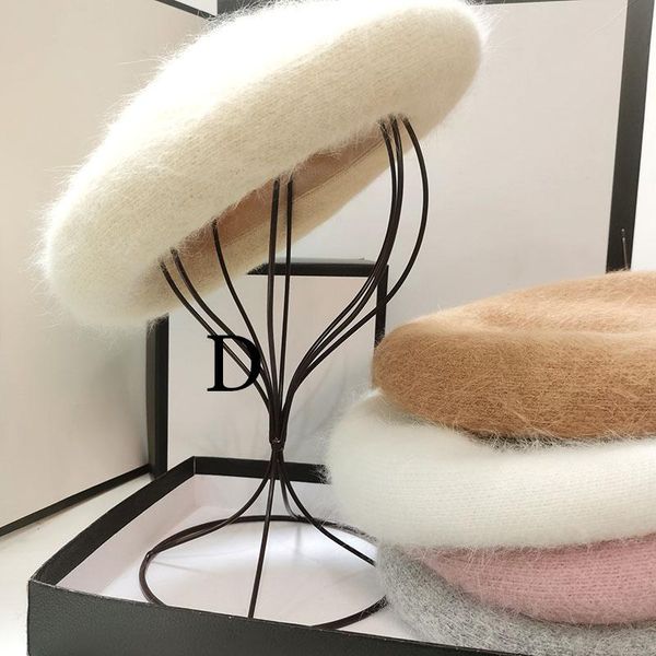

berets ht590 women girl beret french artist warm winter beanie hat cap vintage plain hats solid color elegant lady caps, Blue;gray