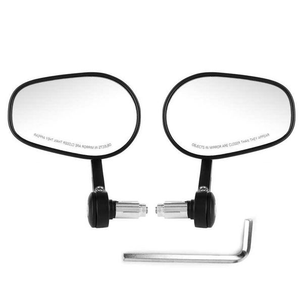 

theft protection handlebar rear view mirror motorcycle rearview mirrors universal 7/8in 22mm cnc aluminium alloy