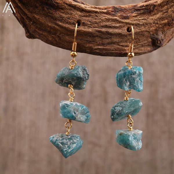 

dangle & chandelier natural gemstones chip beads hook earrings women bohemia gold statement earring handmade jewelry gift dropship, Silver