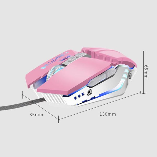 

mice mechanical wired gaming mouse rgb led light metal for pc lapsp99