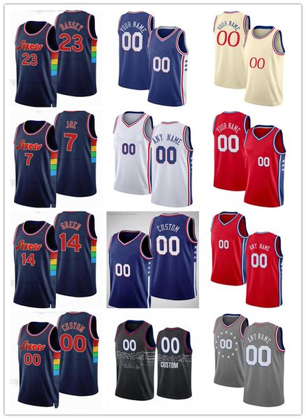 

custom mens womens youth philadelphia76erscharles 23 bassey danny 14 green isaiah 7 joe andre 2 drummond basketball jerseys, Black;red