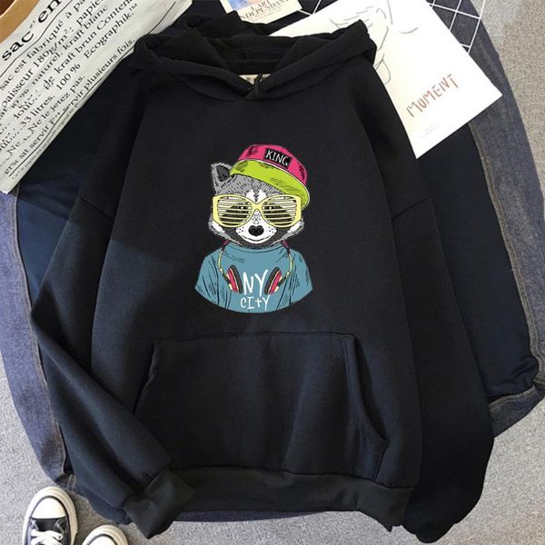 

men's hoodies & sweatshirts king brown bear my city funny print man pullover punk fashion hoody for men comfortable hip hop mens rock s, Black