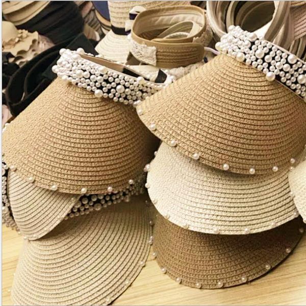

beanies summer hat 2021 women's pearl empty fashion baseball cap outdoor sun unisex