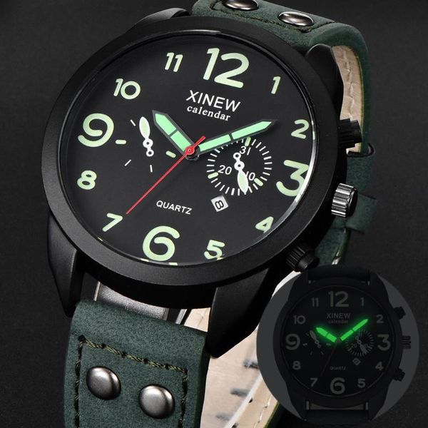 

wristwatches stylish men's sports watches quartz wristwatch waterproof casual leather band strap clock relogio masculino, Slivery;brown