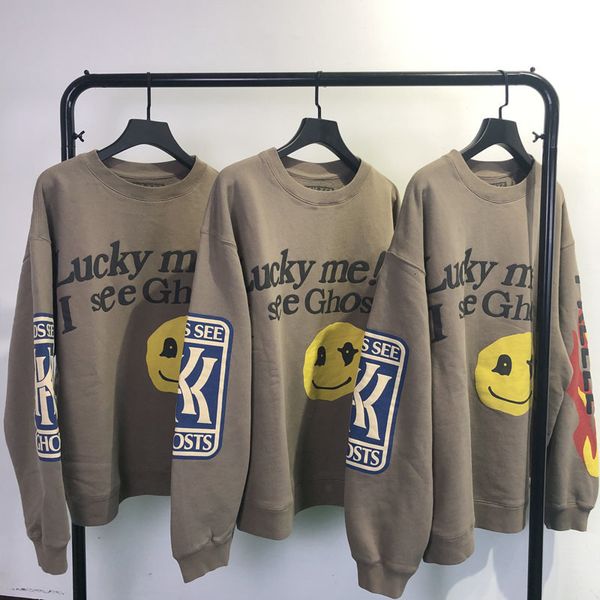 

2021 new ss kids see ghosts hoodies men women 1:1 ghost patch cpfm streetwear hip-hop kanye west sweatshirts iw35, Black