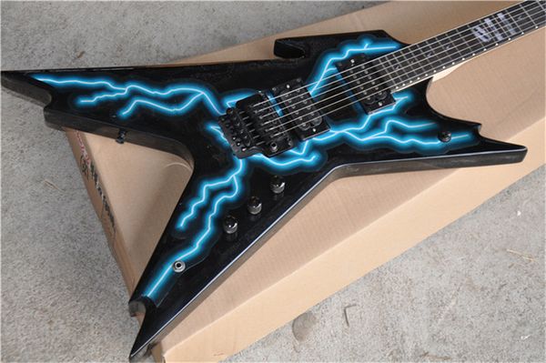 

blue lightning profiler electric guitar dual shake tremolo system