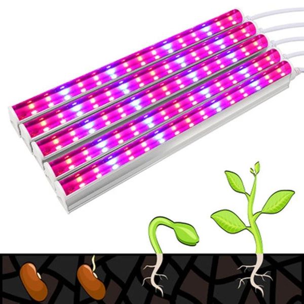

5pcs/lot full spectrum led grow light t5 tube eu us plug led phyto lamps grow lamp bar light hydroponic plant growth