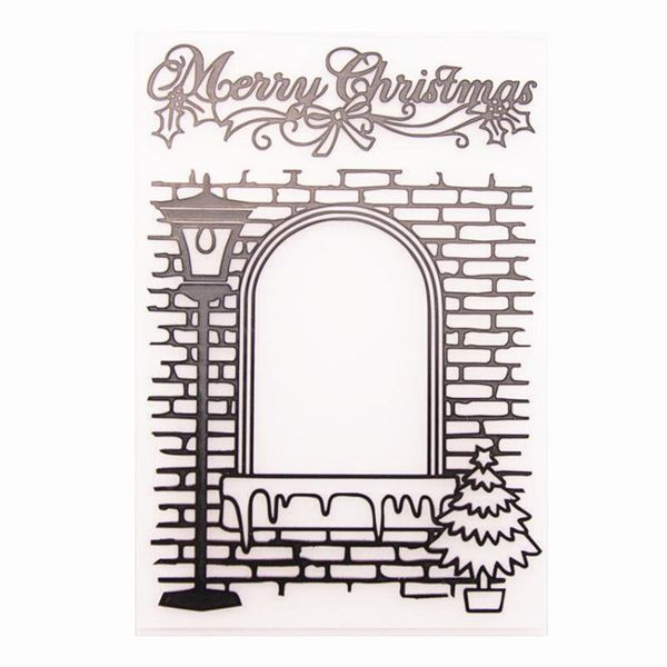 

craft tools 2021 embossed folder for diy christmas windowsill background greeting card scrapbooking no stamps and metal cutting dies