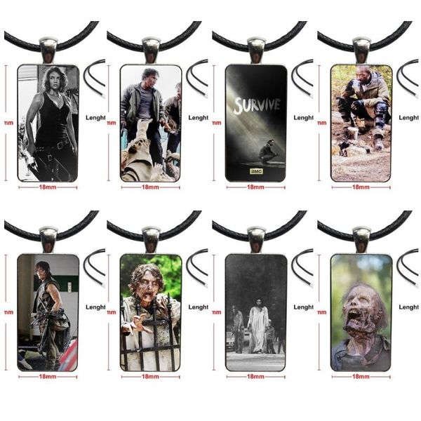 

pendant necklaces necklace fashion long chain with rectangle jewelry for woman vintage statement season 5 survive, Silver