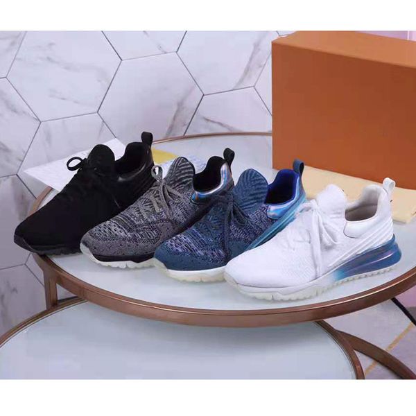 

men's sports shoes two-color gradient outsole wear-resistant lightweight knit upper breathable fashion running couple sneakers fhxnbdzf, Black