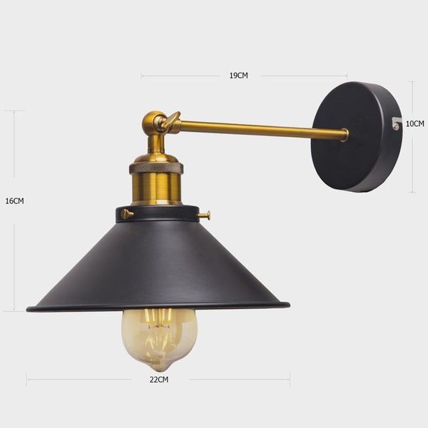 

wall lamp retro industrial minimalist style e27 indoor bedroom bathroom balcony bar aisle lights living room decoration