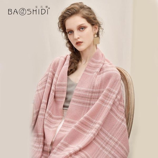 

scarves pure cashmere scarf of baoshi butterfly in autumn and winter 20 years, Blue;gray