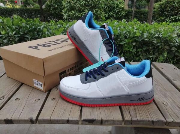 

men women's breathable casual shoes bowling shoes athletics walking air one outdoor sports basketball sneakers white black blue size 36