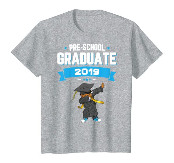 

kids preschool graduate 2019 dabbing grad pre-k gift t-shirt boys, White;black