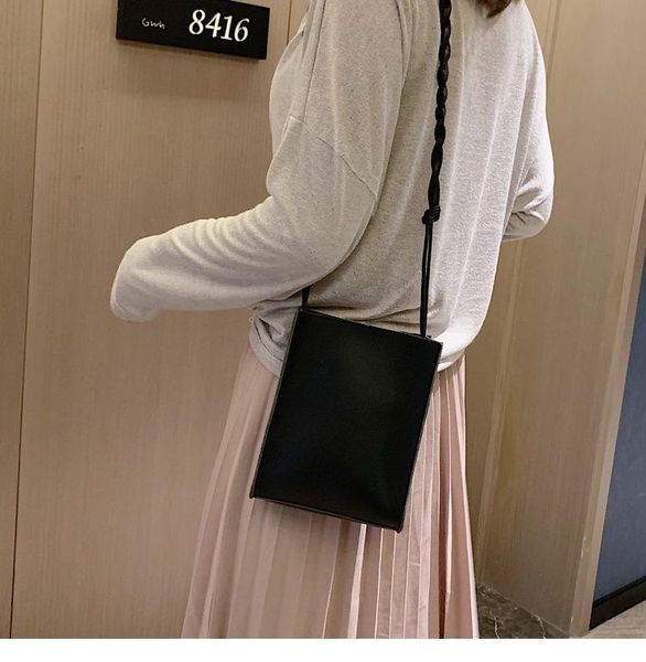 

shoulder bags 2021 personality chain cute braided single oblique satchel transparent small square bag