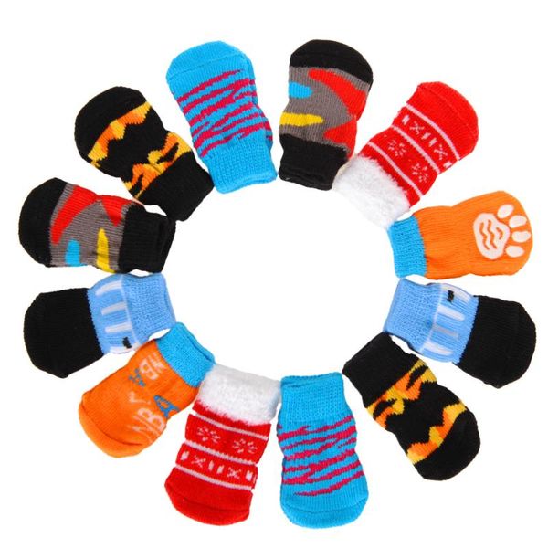 Dog Apparel Colorido Antislip Cotton Socks Fashion Funnic Christmas Small Chaussettes Chien Pet Products YY50GW
