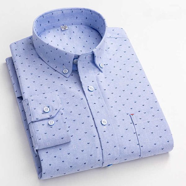 

men's oxford casual shirts spring long sleeve plaid soild stripe pure cotton social office standard-fit button design work blous 210609, White;black
