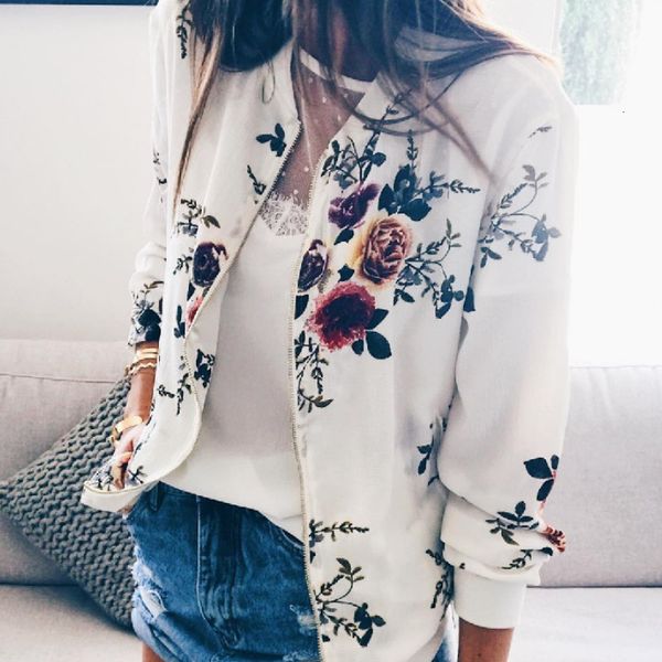 

fashion women bomber jacket classic violated ladies vintage zip up biker jas flower print casual summer womens, Black;brown