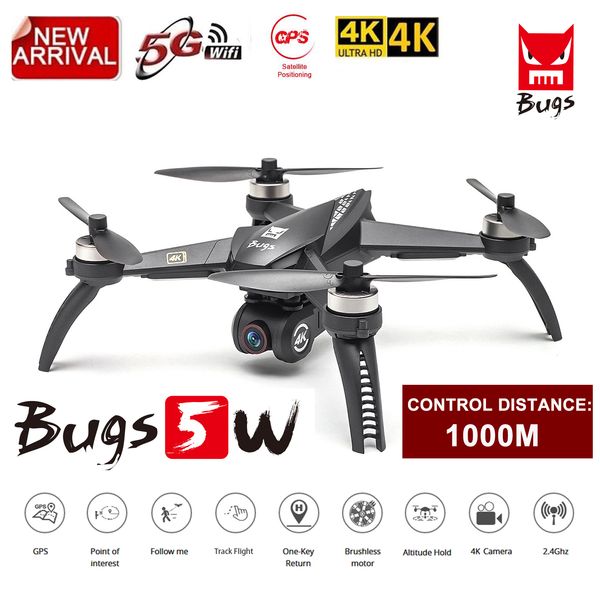 

mjx bugs 5w b5w professional rc drone with camera 4k drone camera hd 5g wifi brushless rc quadcopter gps gesture p vs h501s