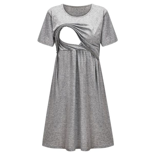 

2021 mother breastfeeding casual short sleeve maternity clothes summer new nursing bresses breastfeeding q0208, White