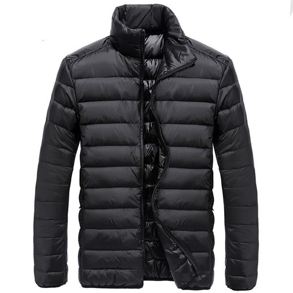 

winter new men s down jacket large loose casual white duck light coat, Black