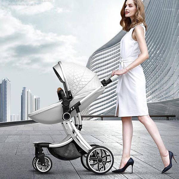 

strollers# 2021 2 in 1 infant travel pram high-grade baby stroller high landscape carriage1