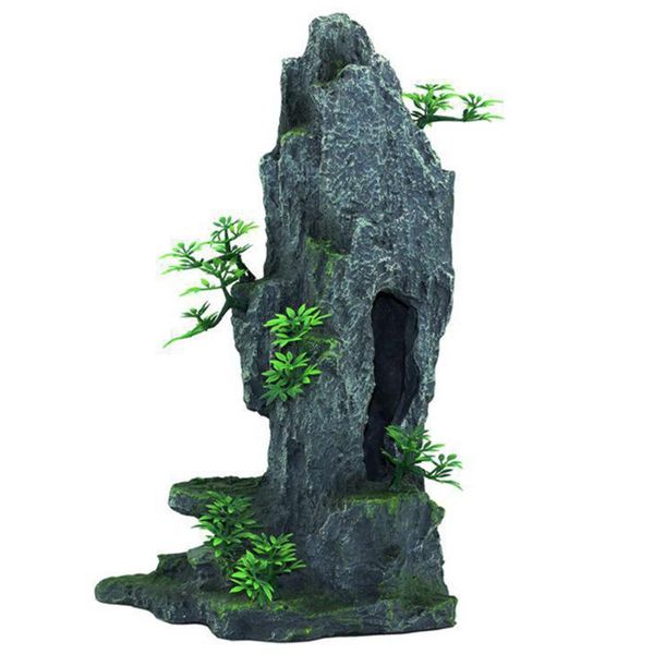 

aquarium mountain view stone ornament tree rock cave fish tank decoration