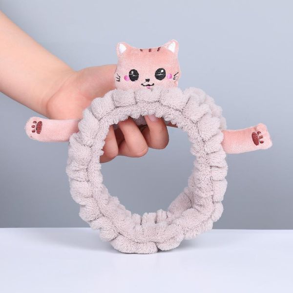 

hair clips & barrettes han edition cute cartoon cat headband with feet face makeup girl contracted sen is a kitten fluffy band, Golden;silver